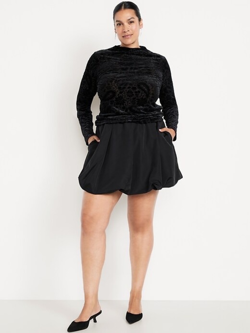 Taffeta Mini Bubble Skirt - PLUS
